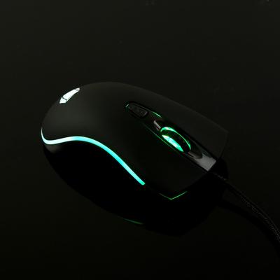 Мышь Qumo Onyx RGB M73, игровая, проводная, оптическая, 2400 dpi,  4 кнопки, USB,RGB, чёрная