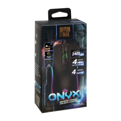 Мышь Qumo Onyx RGB M73, игровая, проводная, оптическая, 2400 dpi,  4 кнопки, USB,RGB, чёрная