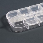 Органайзер для хранения мелочей, 12 ячеек, 13×5.3×1.3 см, прозрачный - Фото 5