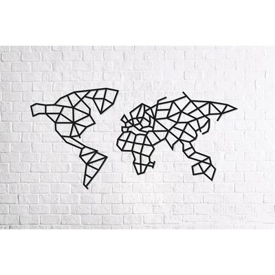 Деревянный интерьерный пазл «Карта Мира»