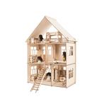 Конструктор-кукольный домик «Коттедж с мебелью» из дерева - Фото 8