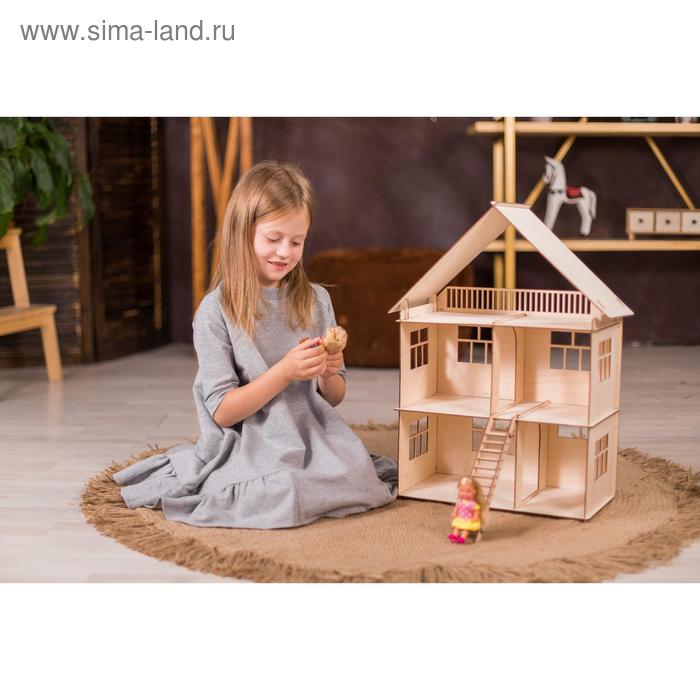 Конструктор-кукольный домик «Коттедж» из дерева