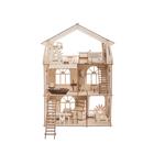 Домик кукольный ХэппиДом Premium «Коттедж», трёхэтажный, с мебелью, сборная модель - Фото 2