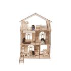 Домик кукольный ХэппиДом Premium «Коттедж», трёхэтажный, с мебелью, сборная модель - Фото 11
