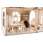Домик кукольный ХэппиДом Premium «Коттедж», трёхэтажный, с мебелью, сборная модель - Фото 12