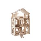 Домик кукольный ХэппиДом Premium «Коттедж», трёхэтажный, с мебелью, сборная модель - Фото 3