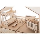 Конструктор-кукольный домик «Коттедж с пристройкой и мебелью Premium» - Фото 9