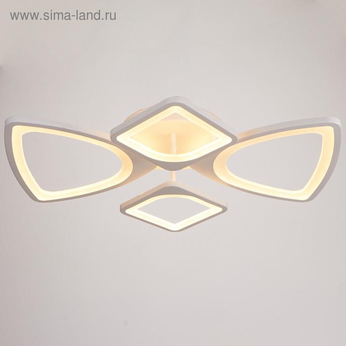 Люстра с ПДУ 671107/4 LED 112Вт диммер 3 режима 3000-6000К белый 60х51х11 см BayerLux
