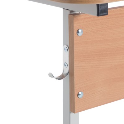 Стол ученический двухместный, с закруглёнными углами, регулируемый по высоте, ростовая группа №3 – 7, цвет бук светлый