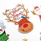 Набор новогодних плакатов для оформления «Зверята», 7 предметов - Фото 2