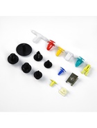 Клипсы и пистоны крепежные, набор 100 шт - фото 809189374