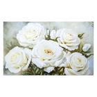 Картина на холсте "Букет белых роз" 60х100 см - фото 9021541