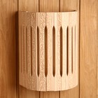 Абажур деревянный, полукруглый "Русские узоры" 29,5х 23х16 см - фото 318359814