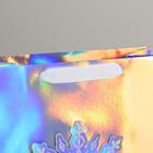 Пакет голографический вертикальный «Снежинка», 26 × 32 × 12 см - Фото 3