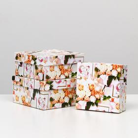 Набор коробок 3 в 1 "Свадьба 4", 19 х 19 х 9,5 - 15,5 х 15,5 х 6,5 см 5238439