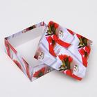 Набор коробок 3 в 1 "Свадьба кольца и красная лента", 19 х 19 х 9,5 - 15,5 х 15,5 х 6,5 см - фото 42851564