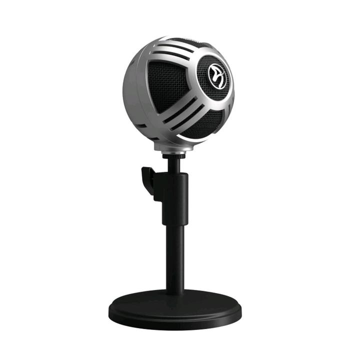 Микрофон компьютерный Arozzi Sfera Pro, 50-16000 Гц, 44 дБ, USB, 1.9 м, серебристый