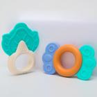 Набор прорезывателей - погремушек силиконовых «Овощной МИКС», 2 шт., Крошка Я - фото 25265919