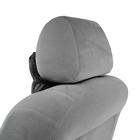Подушка автомобильная косточка, на подголовник, велюр, чёрный, ромб, 16х24 см - Фото 6