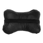 Подушка автомобильная косточка, на подголовник, велюр, чёрный, ромб, 16×24 см - Фото 7