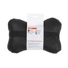 Подушка автомобильная косточка, на подголовник, велюр, чёрный, ромб, 16×24 см - Фото 10