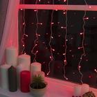 УЦЕНКА Гирлянда «Занавес» 2×1.5 м, IP20, УМС, серебристая нить, 360 LED, 220 В, 8 режимов, свечение красное - Фото 2