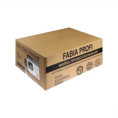 Мойка FABIA PROFI, 60×50 см, графит, врезная, S = 3.0 и 0.8 мм, сифон с переливом + корзина