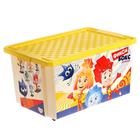 Детский ящик для хранения игрушек «Фиксики», 57 литров, цвет жёлтый - Фото 1