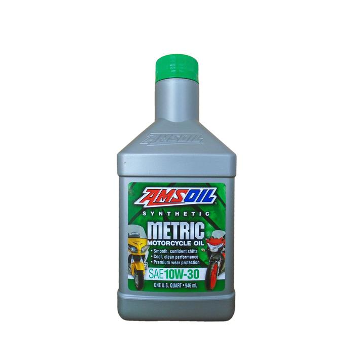 Мотоциклетное масло AMSOIL Synthetic Metric Motorcycle Oil SAE 10W-30, 0,946л - Фото 1