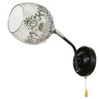 Бра 662432/1 E27 40Вт черный-хром 26х16х20 см - фото 24233915