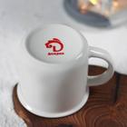 Кружка фарфоровая Доляна «Снеговичок», 380 мл, цвет белый - Фото 3