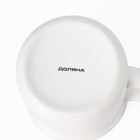 Кружка фарфоровая Доляна «Новый год. Оленёнок», 380 мл, цвет белый - Фото 4