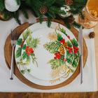 Тарелка фарфоровая десертная Доляна «Рождество», d=20,5 см - Фото 6