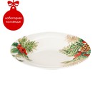 Тарелка фарфоровая глубокая Доляна «Рождество», 260 мл, d=20 см, цвет белый - Фото 2
