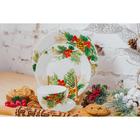 Тарелка фарфоровая обеденная Доляна «Рождество», d=25,5 см - Фото 6