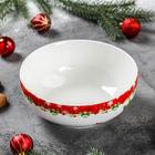 Салатник фарфоровый Доляна «Новогоднее волшебство», 580 мл, d=15,5 см - Фото 1