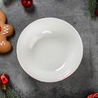 Салатник фарфоровый Доляна «Новогоднее волшебство», 580 мл, d=15,5 см - Фото 2