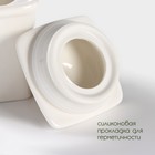 Банки для хранения специй и соусов BellaTenero, 6 предметов: солонка 100 мл, банка 200 мл, соусник 200 мл, на бамбуковой подставке, фарфор, белые - Фото 13