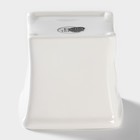 Банки для хранения специй и соусов BellaTenero, 6 предметов: солонка 100 мл, банка 200 мл, соусник 200 мл, на бамбуковой подставке, фарфор, белые - Фото 14