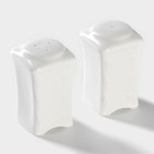 Банки для хранения специй и соусов BellaTenero, 6 предметов: солонка 100 мл, банка 200 мл, соусник 200 мл, на бамбуковой подставке, фарфор, белые - Фото 4