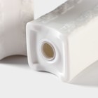 Банки для хранения специй и соусов BellaTenero, 6 предметов: солонка 100 мл, банка 200 мл, соусник 200 мл, на бамбуковой подставке, фарфор, белые - Фото 5