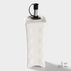 Банки для хранения специй и соусов BellaTenero, 6 предметов: солонка 100 мл, банка 200 мл, соусник 200 мл, на бамбуковой подставке, фарфор, белые - Фото 7