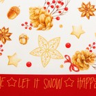 Дорожка на стол "Этель" Golden Christmas 30х70 см, 100% хл, саржа 190 гр/м2 - фото 804328083