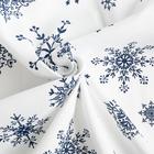 Скатерть новогодняя Доляна Синие снежинки 250х149 см, 100% хлопок, 164 г/м2 - Фото 8