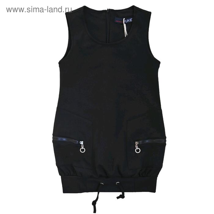 Сарафан для девочек, рост 116 см, цвет чёрный - Фото 1