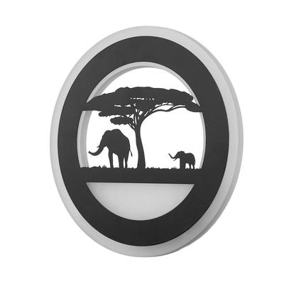 Бра "Слоны" LED 24Вт 3000-4000К черный 22х3,5х22 см