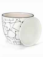 Горшок для цветов «Иллюзия», керамический, с поддоном, 5 л, белый с геометрическим орнаментом - Фото 3