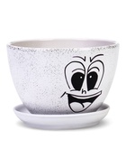 Горшок для цветов «Настроение», 1.65 л, d=17 см, h=13 см, керамический, с поддоном - фото 64139128