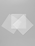 Канва для вышивания «Квадрат», пластиковая, 10.5×10.5 см, 3 шт., белая - Фото 2