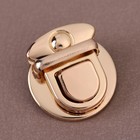 Застёжка для сумки, 3×3 см, цвет золотой - Фото 2